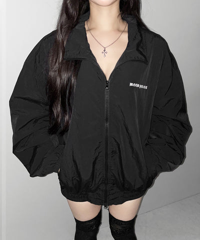 グランジロゴナイロンジャケット /  grunge logo nylon jacket