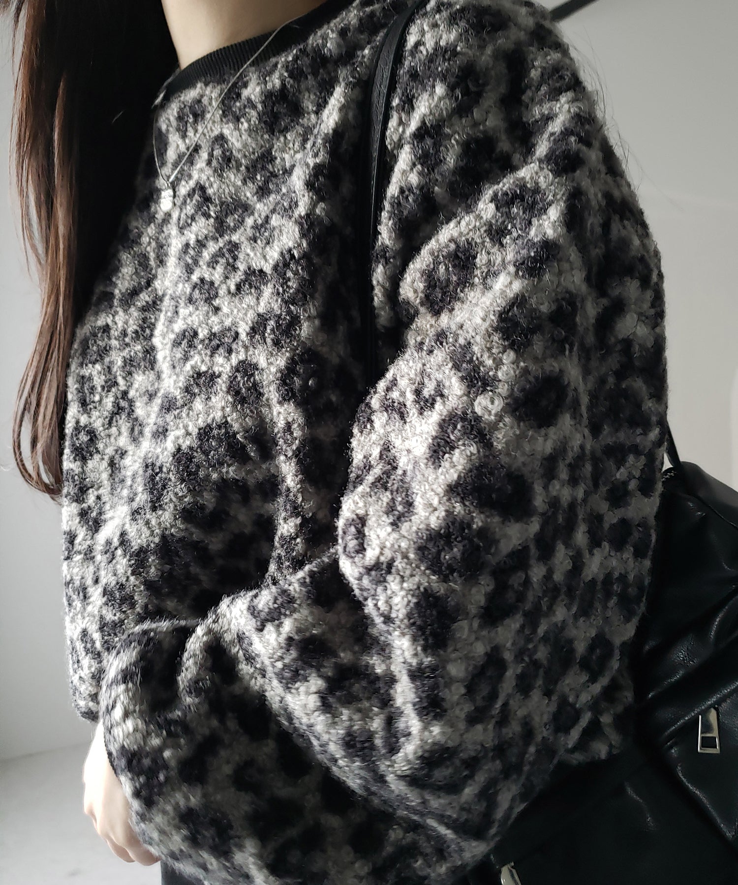 【 ２WAY 】レオパードショートボアプルオーバー ／ 2WAY reopard short boa pullover
