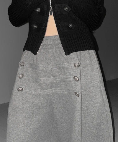 【 微起毛 】ナポレオンデザインボリュームワイドパンツ ／ napoleon design volume wide pants