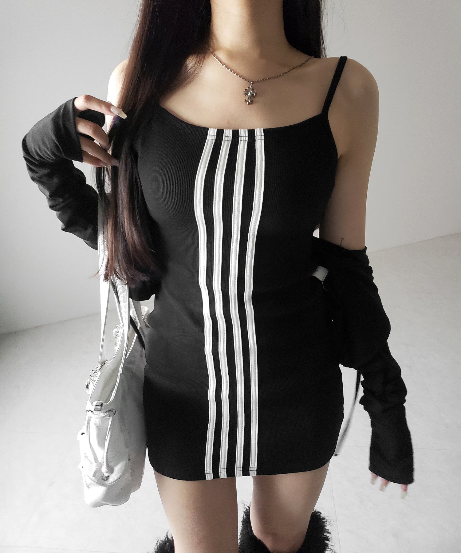 4ラインタイトミニキャミワンピース ／ 4 line tight mini cami onepiece