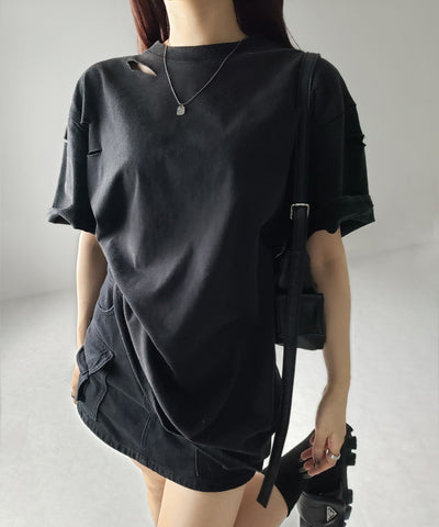 ピグメントダメージオーバーＴシャツ ／ pigment damage over T-shirts
