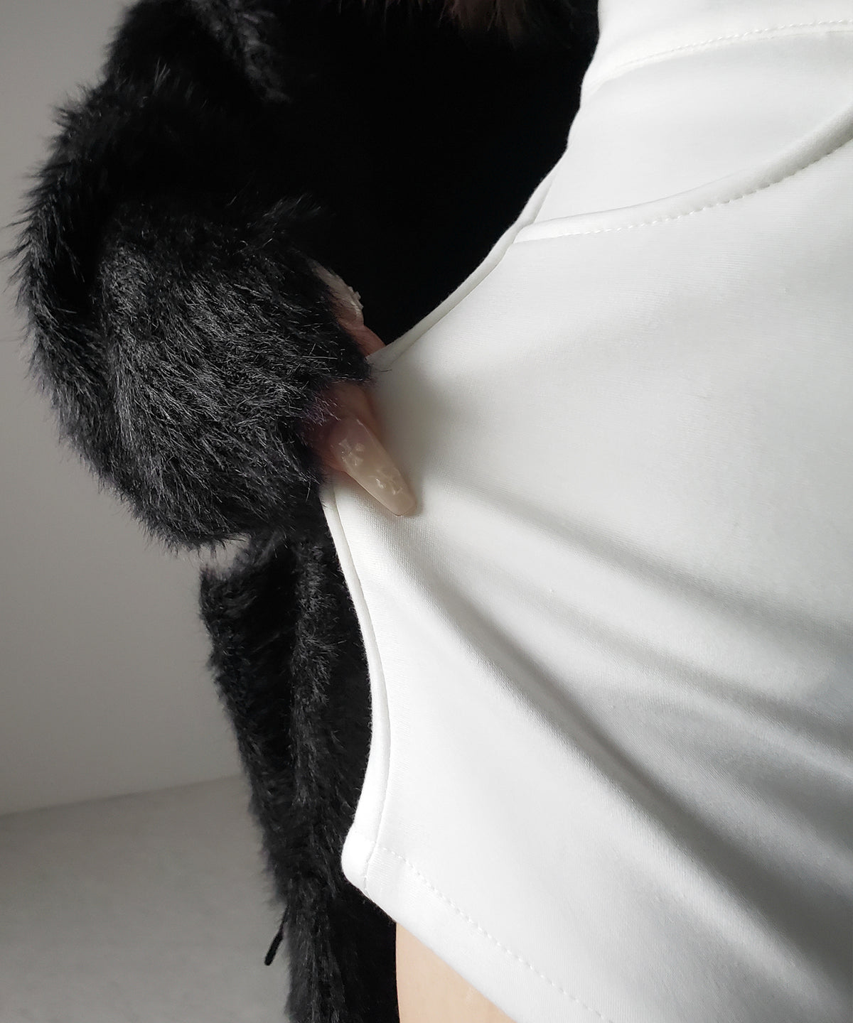 裏起毛ハイウエストタイトスパンショートパンツ ／ urakimo high waist tight span short pants