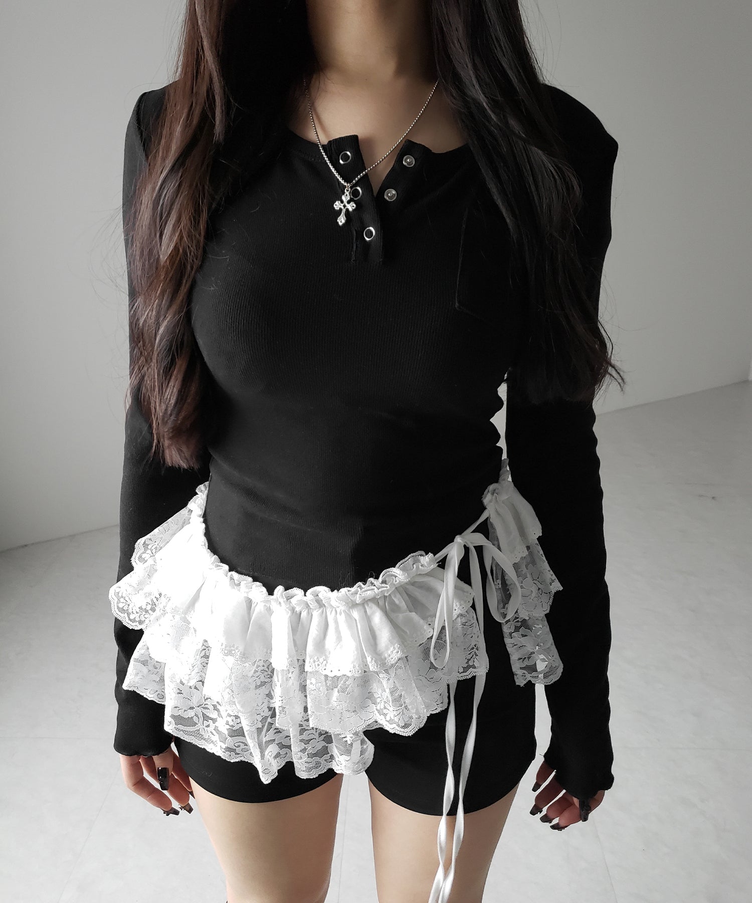 【 ２color ／４size 】ハイウエストタイトスパンショートパンツ ／ high waist tight span short pants