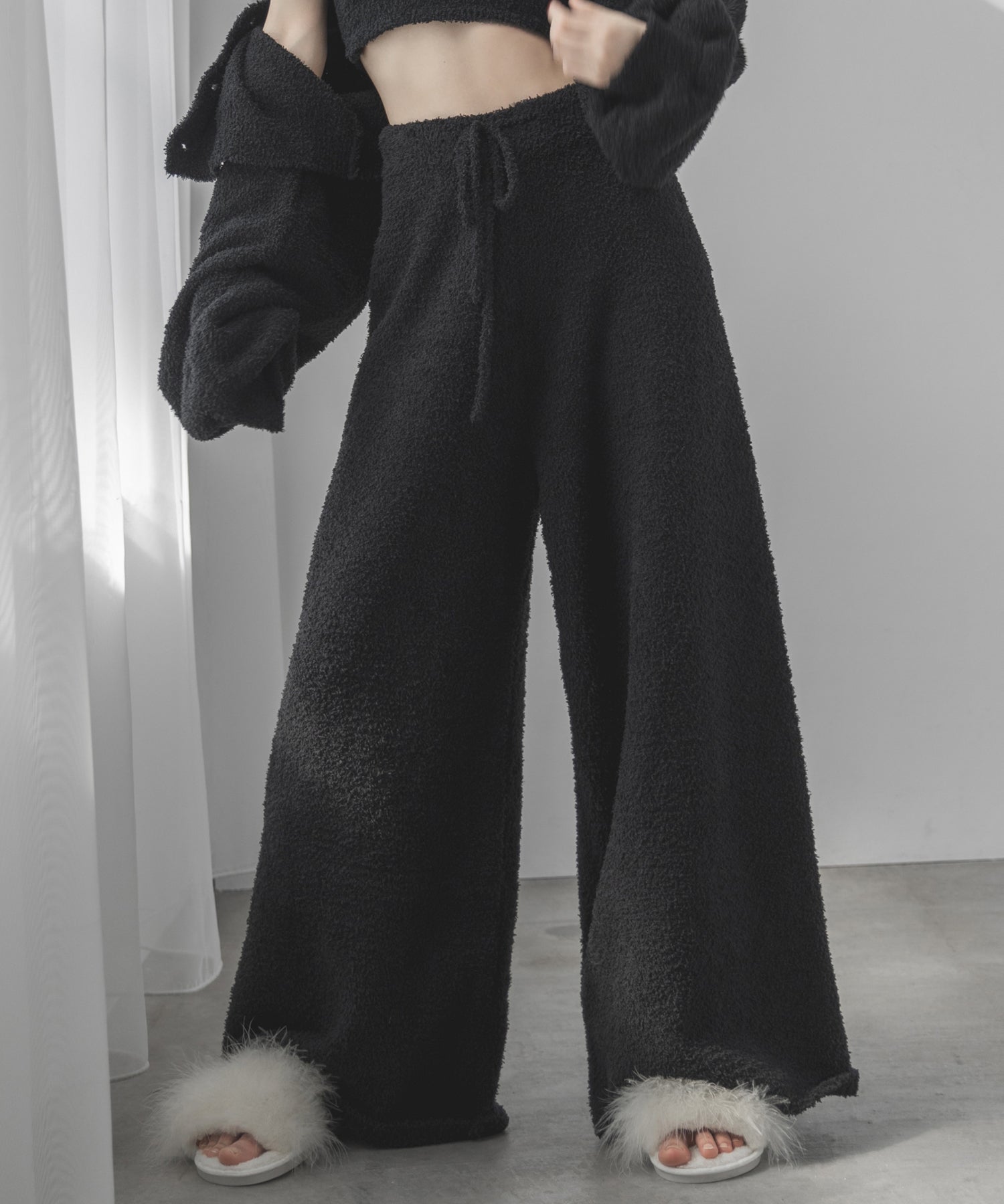 【 セットアップ可能 】マシュマロタッチワイドパンツ ／ marshmallow touch wide pants