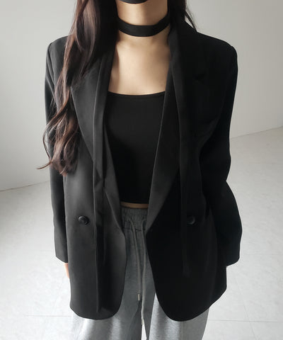 【 ２WAY 】チョーカータイ付きテーラードジャケット／ choker tie set tailored jacket