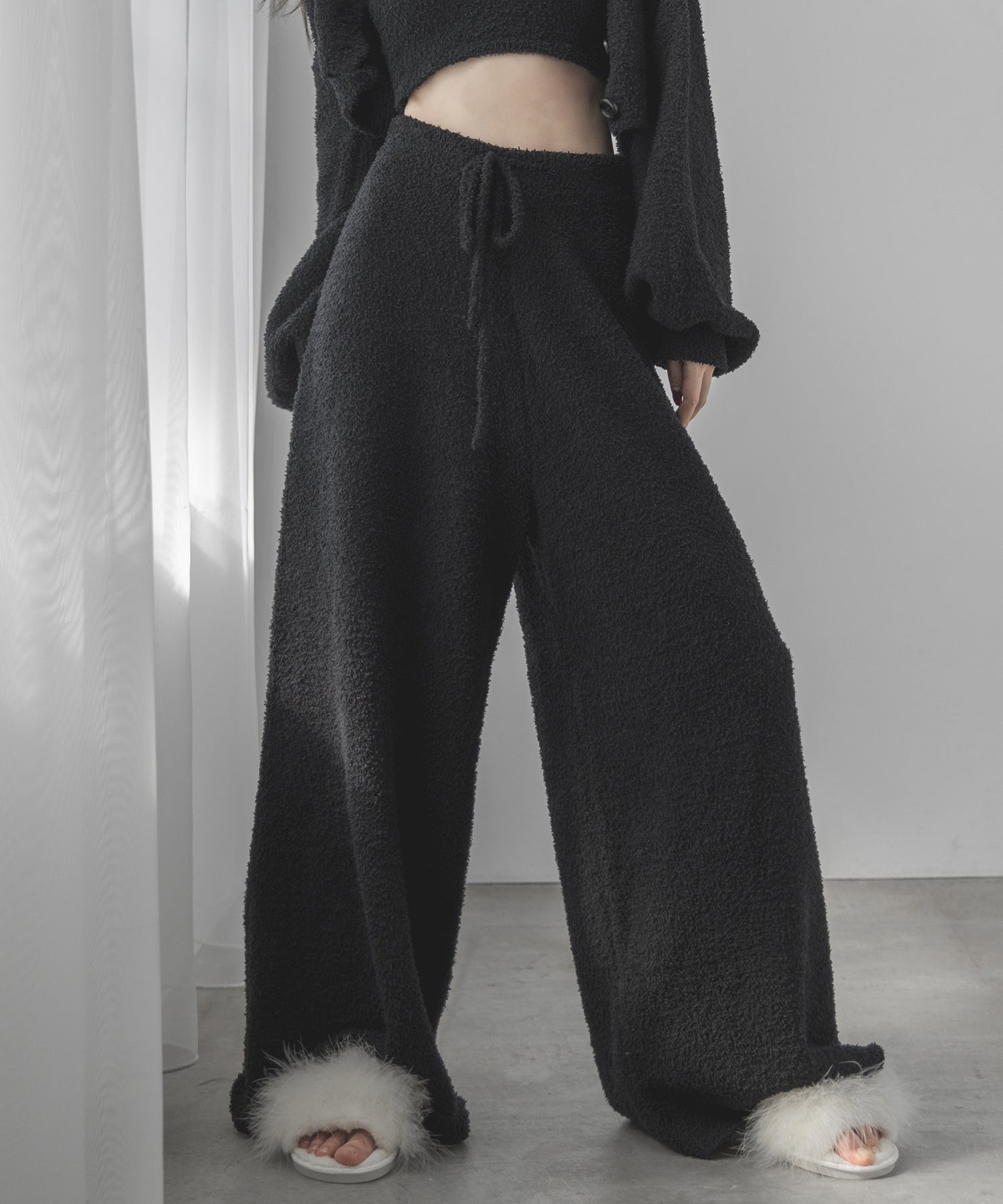【 セットアップ可能 】マシュマロタッチワイドパンツ ／ marshmallow touch wide pants