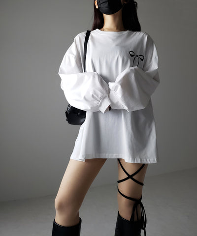 【 セルフカット調節可能 】クロスストラップリボンバイカーレギンスパンツ ／ cross strap ribbon biker leggings pants