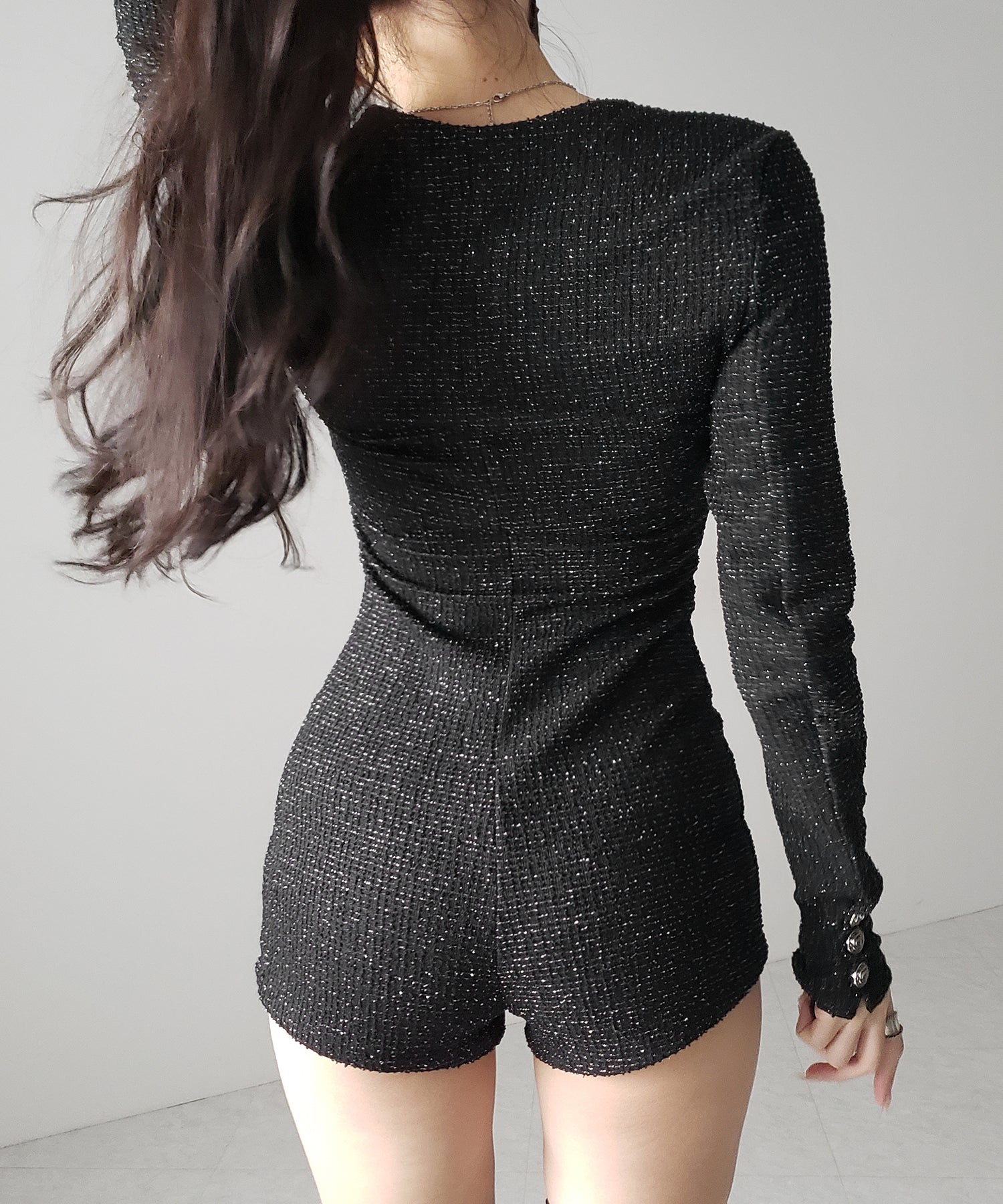 ブラックツイードレディミニオールインワン ／ black tweed lady mini allinone