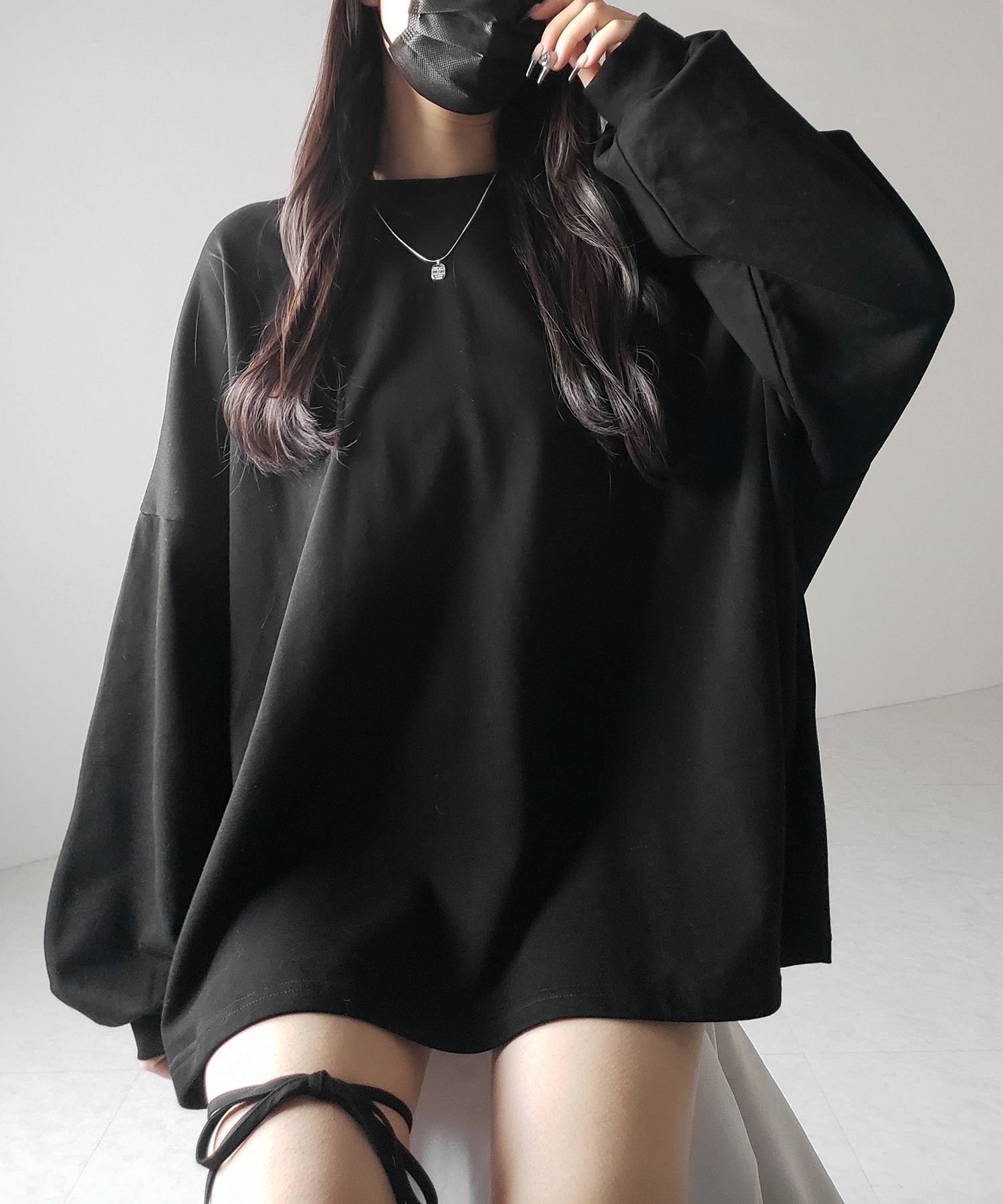 【 ３color 】ボリュームスリーブBIGスウェットロンＴ ／ big sweat long Tee