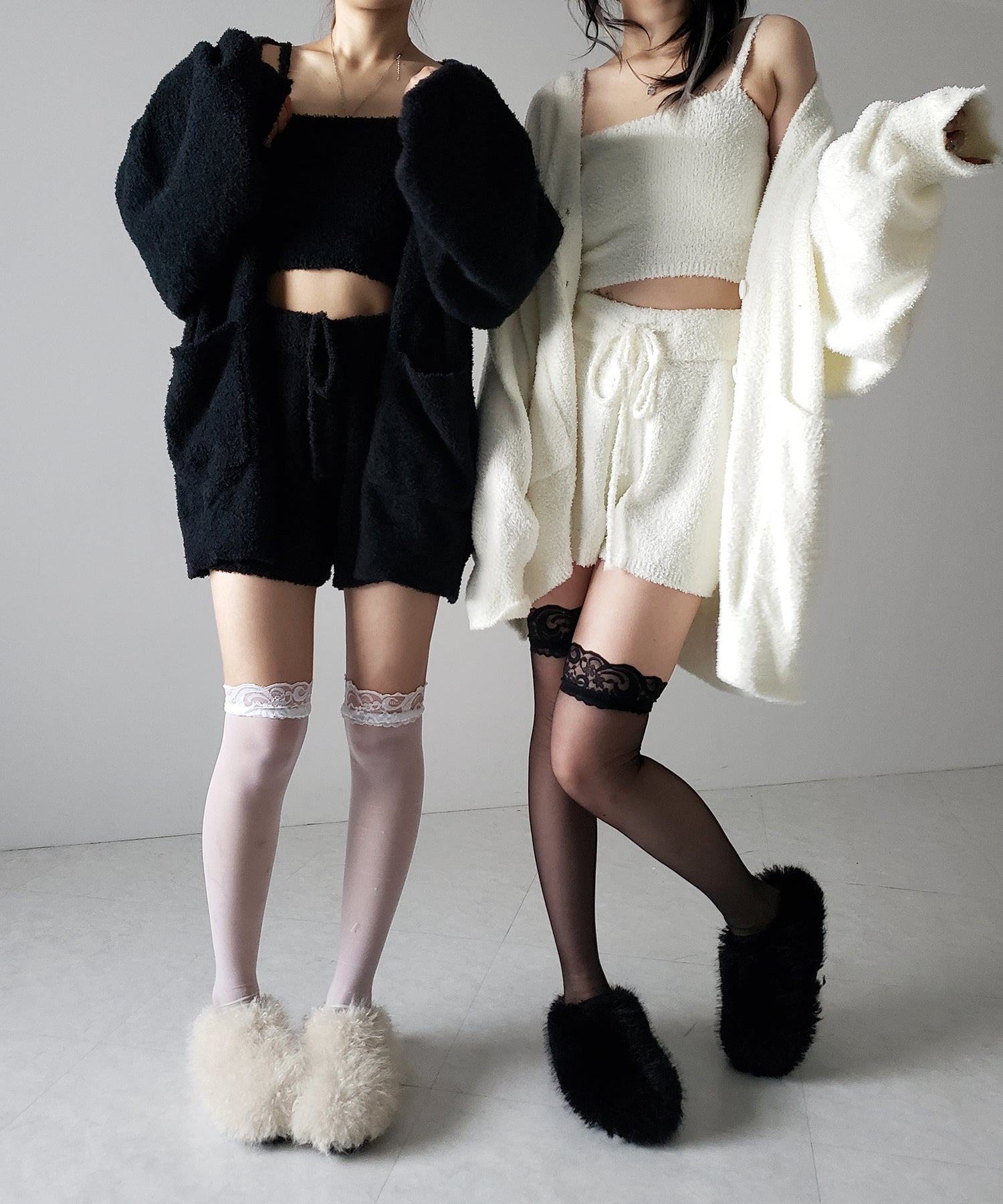 クリンクルフェイクファールームシューズ ／ crinkle fake fur room shoes