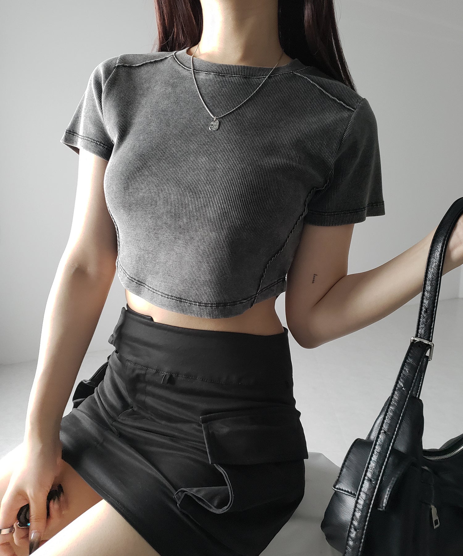 ヴィンテージショートリブＴシャツ ／ sideline vintage short lib T-shirt