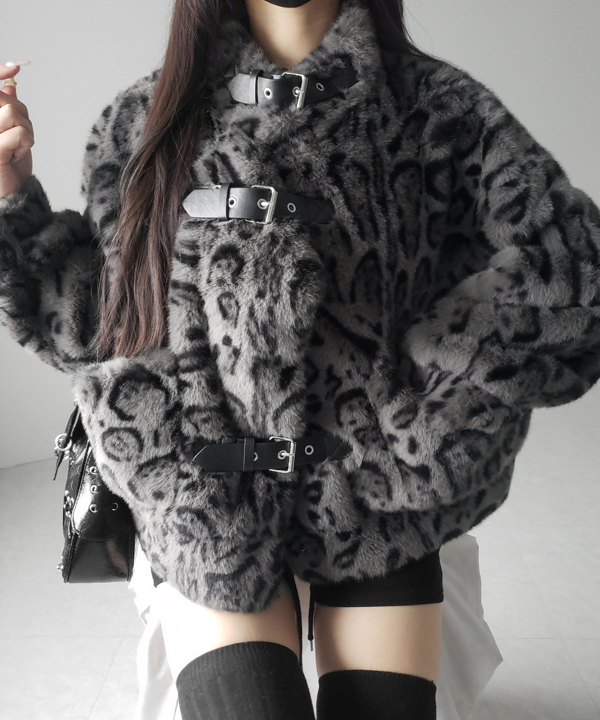 【 大人気につき新色追加！】B-3 レオパードボリュームファーコート ／ B-3 leopard volume fur coat