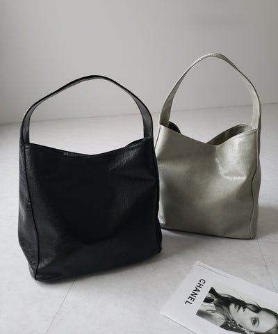 【 ２color ／ 大容量 】フェイクシボレザーワンハンドルショルダーバッグ ／ fake shibo leather onehandle shoulder bag