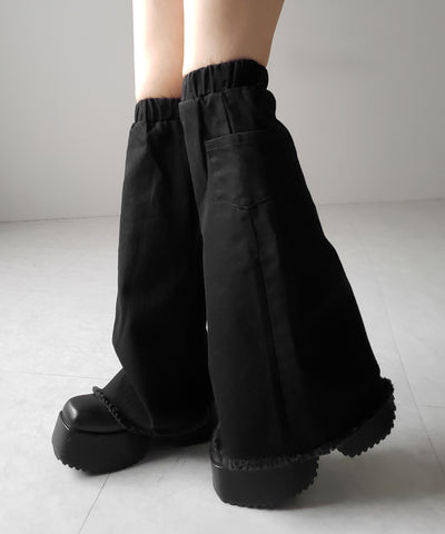 【 セットアップ着用可能 】ヴィンテージケミカルブリーチデニムレッグカバー ／ vintage chemical bleach denim leg cover