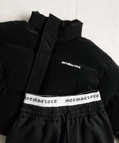 ウエストグランジロゴスウェットワイドパンツ ／ waist grunge logo sweat wide pants