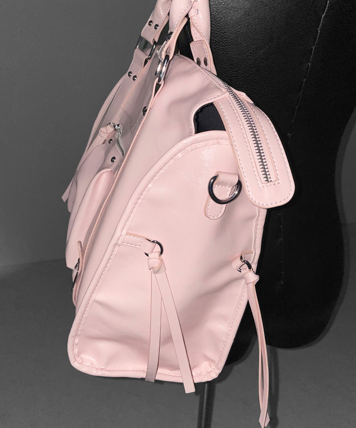 ヴィンテージフェイクレザーボストンエディターズバッグ ／ vintage fake leather boston editors bag