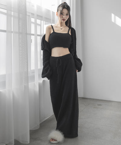 【 セットアップ可能 】マシュマロタッチワイドパンツ ／ marshmallow touch wide pants