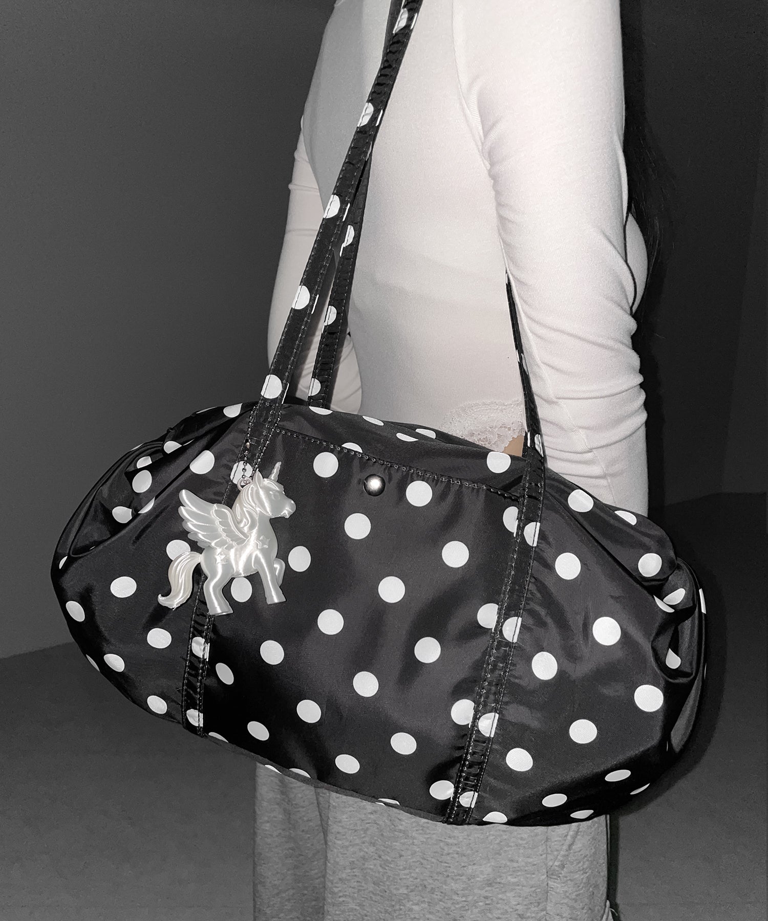 ドットミニボストンショルダーバッグ　／ Dot mini boston shoulder bag