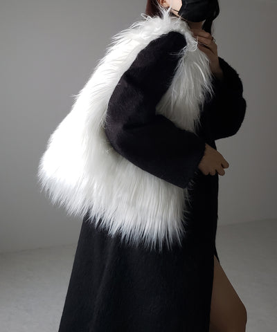 【 ５color 】シャギーファーワンハンドルショルダーバッグ ／ shaggy fur onehandle shoulder bag
