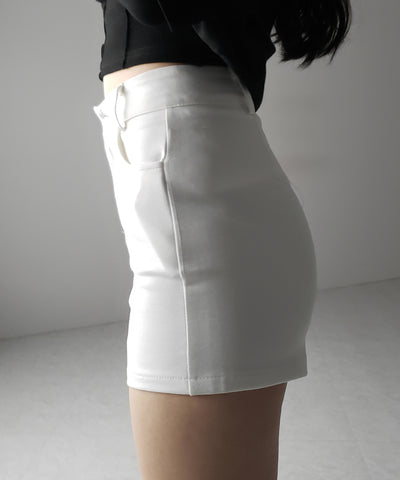 【 ２color ／４size 】ハイウエストタイトスパンショートパンツ ／ high waist tight span short pants