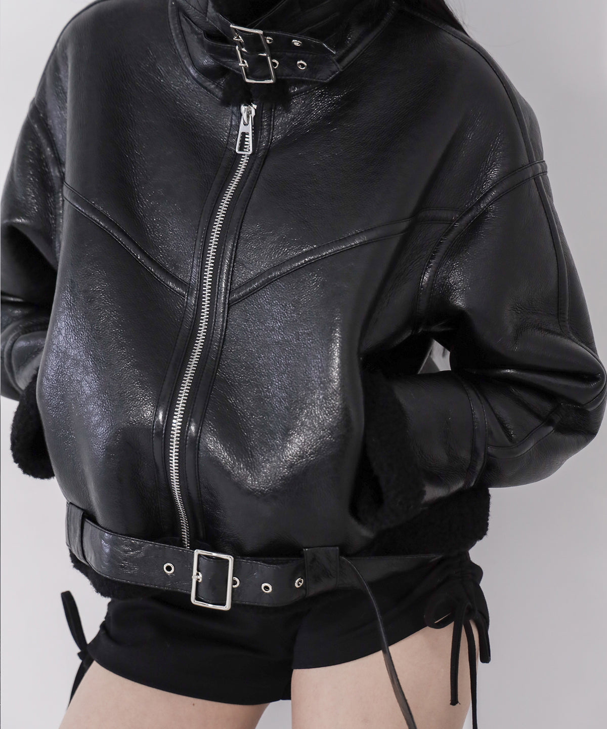 B-3ヴィンテージレザーボアムートンジャケット ／ B-3 vintage leather boa mouton jacket