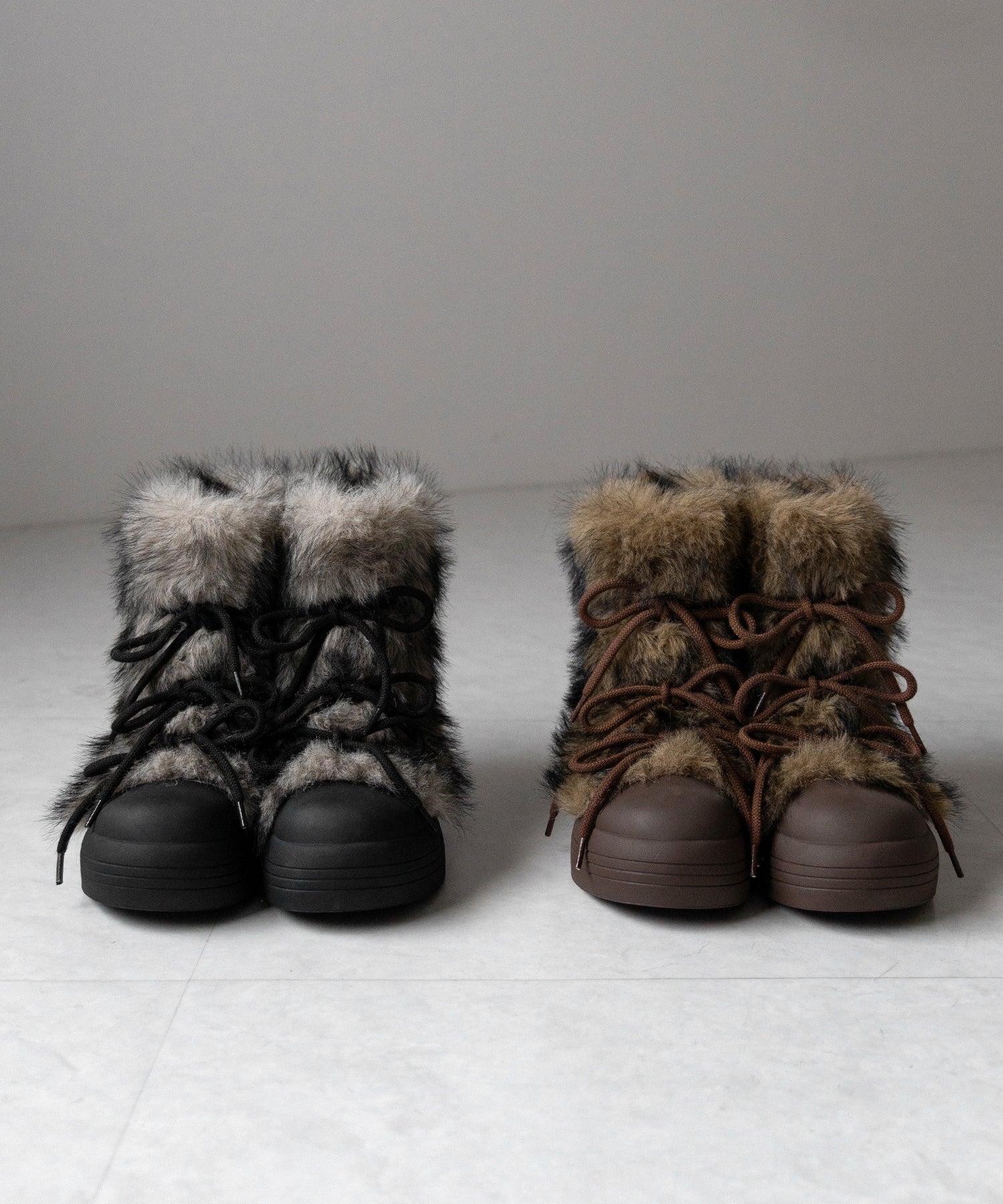 【 ２color 】ボリュームフェイクファーブーツ ／ volume fake fur boots