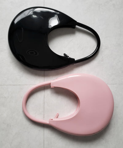 【 ２color 】 PVC ハーフムーンショルダーバッグ ／ PVC HALF MOON SHOULDER BAG