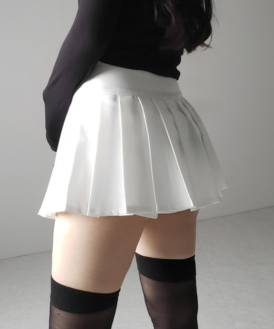 【 ２color 】プリーツマイクロミニスカパン ／ pleated micro mini skirt pants