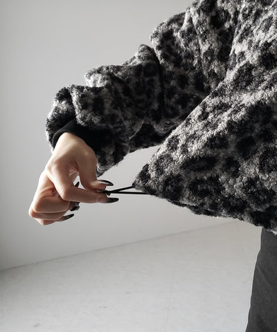 【 ２WAY 】レオパードショートボアプルオーバー ／ 2WAY reopard short boa pullover