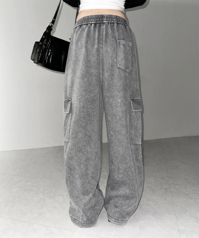【 裾絞り可能２WAY 】ピグメントヴィンテージタックカーゴスウェットパンツ ／ pigment vintage tuck cargo sweatpants