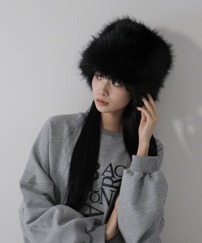 【 ２color 】ボリュームフェイクファーロシアンハット ／ volume fake fur russian hat