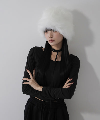 【 ２color 】ボリュームフェイクファーロシアンハット ／ volume fake fur russian hat