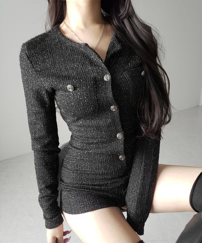 ブラックツイードレディミニオールインワン ／ black tweed lady mini allinone