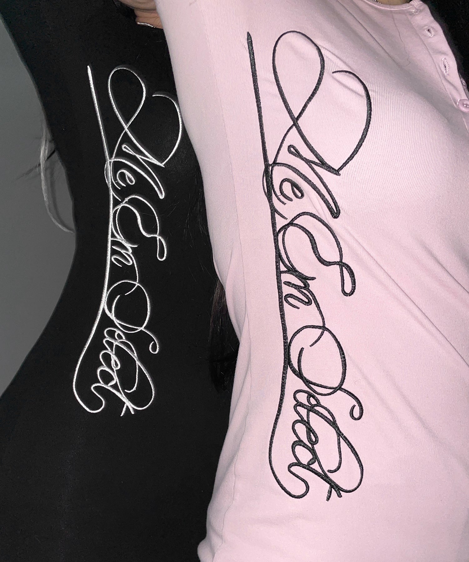 【 セットアップ 】レタリングロゴヘンリーネックトップス＆ショートパンツ SETUP ／ lettering logo henlyneck tops ＆ short pants