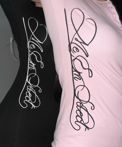 【 セットアップ 】レタリングロゴヘンリーネックトップス＆ショートパンツ SETUP ／ lettering logo henlyneck tops ＆ short pants