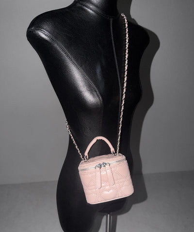 ハートキルティングミニバニティバッグ / heart quilted mini vanity bag