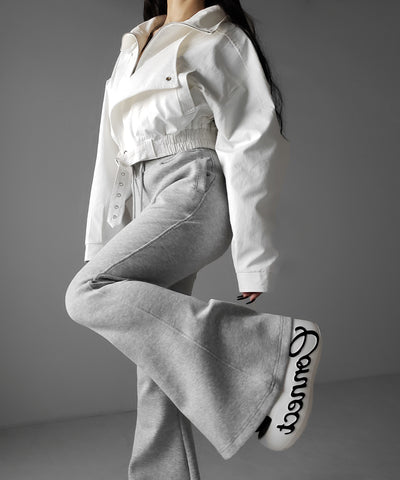 レタリングバックロゴスタンドカラーショートブルゾン ／ lettering back logo stand collar short blouson