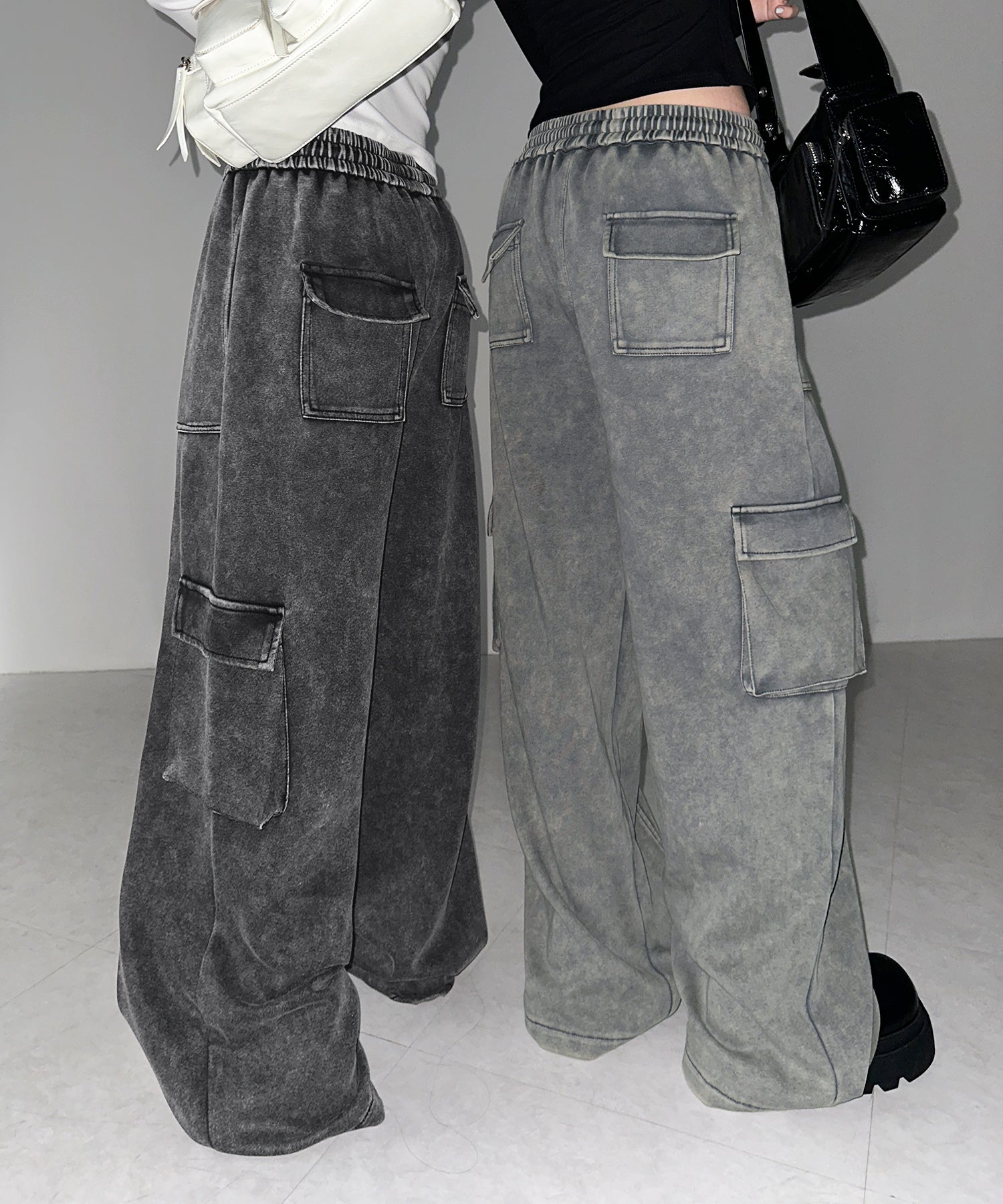 ピグメントヴィンテージヘビーワイドカーゴスウェットパンツ ／ pigment vintage heavy wide cargo sweatpants