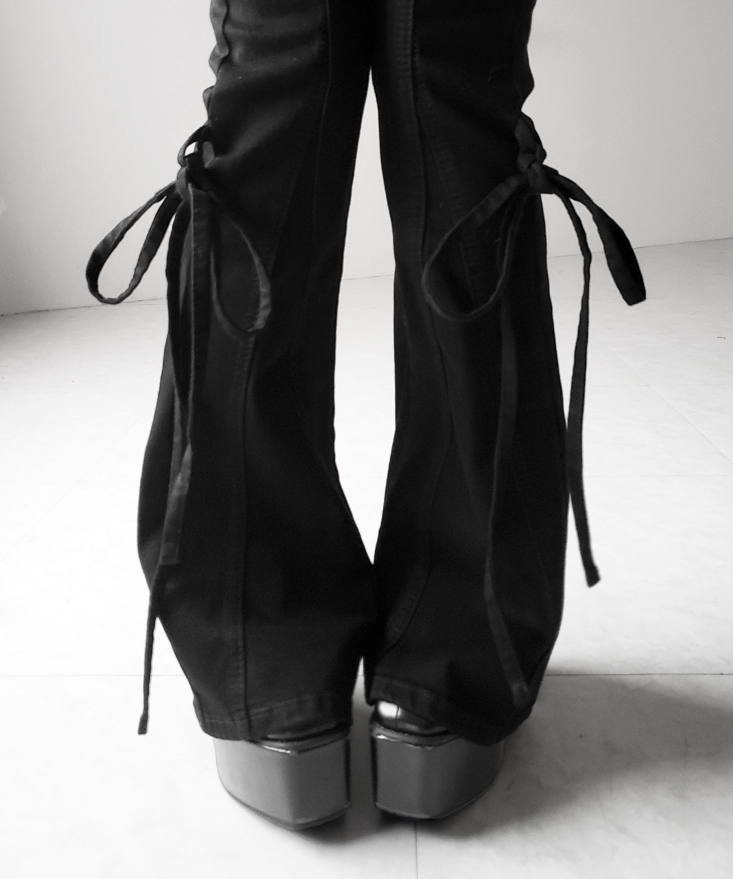 ストラップリボンヴィンテージストレッチフレアデニム ／ strap ribbon vintage stretch flare denim