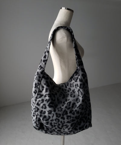 【 ２color 】レオパードワンハンドルショルダートートバッグ ／ leopard onehandle shoulder tote bag