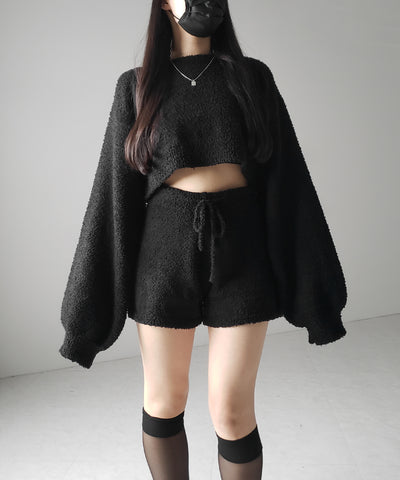 【 セットアップ可能 】マシュマロタッチショートプルオーバー ／ marshmallow touch short pullover