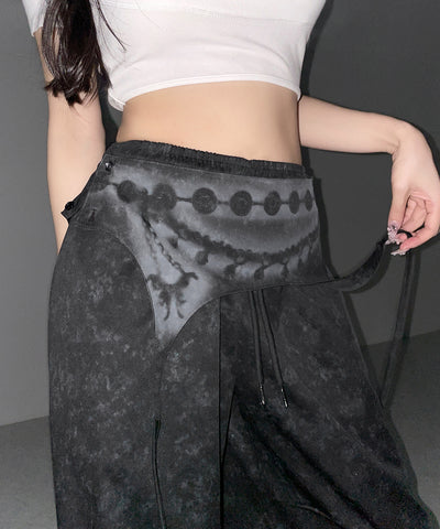 ガーターレイヤードヴィンテージタックワイドパンツ ／ garter layered vintage tack wide pants