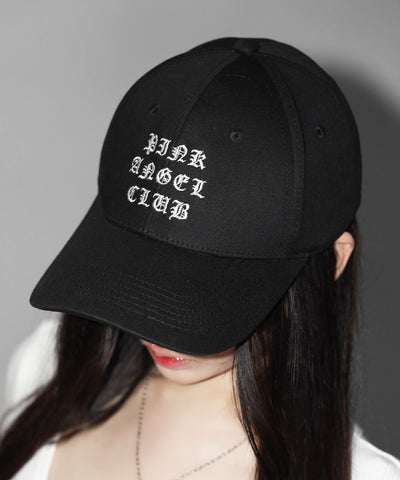 【 PINK ANGEL CLUB 】 GRUNGE LOGO embroidery CAP ／ グランジロゴ刺繍キャップ