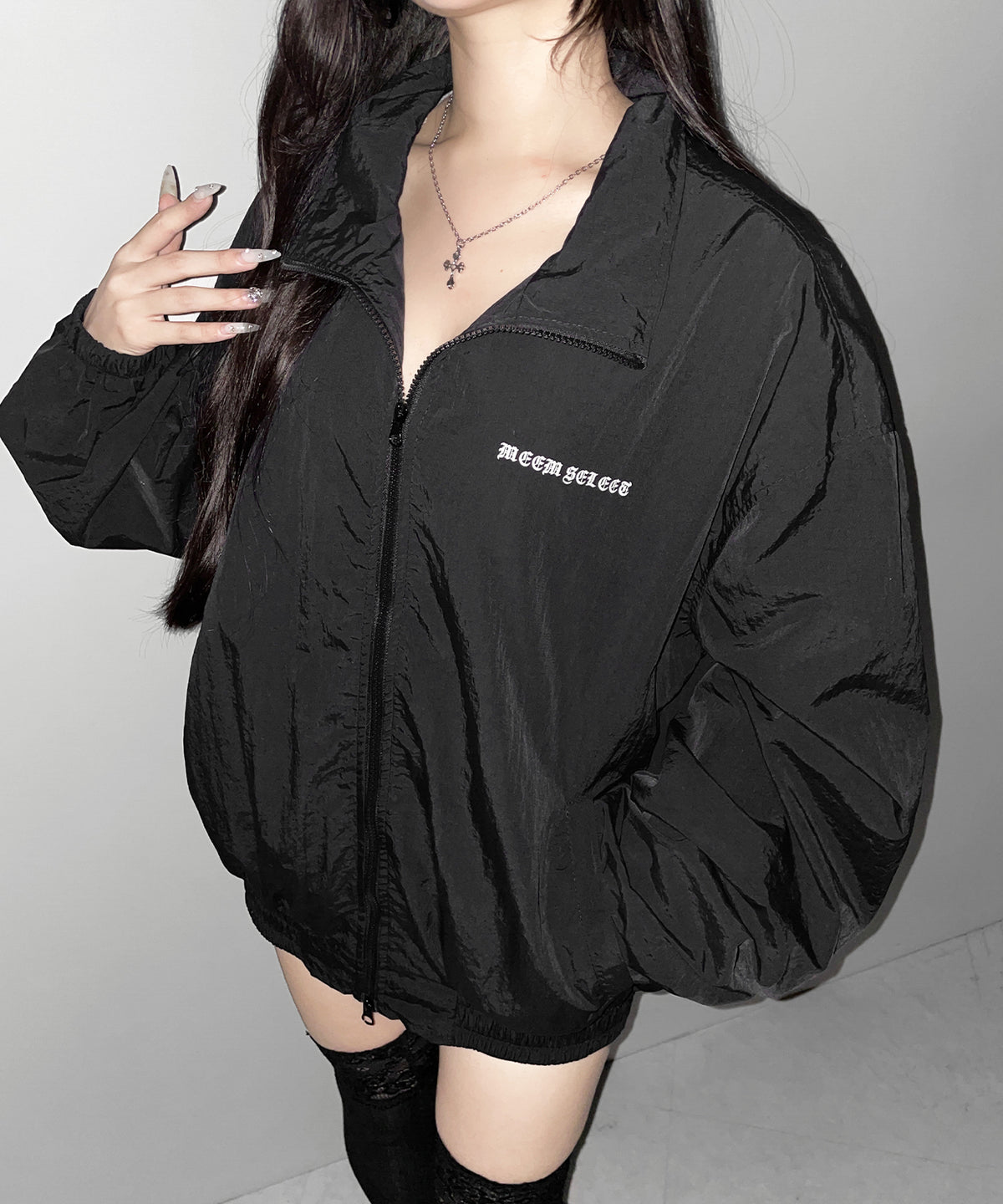 グランジロゴナイロンジャケット /  grunge logo nylon jacket