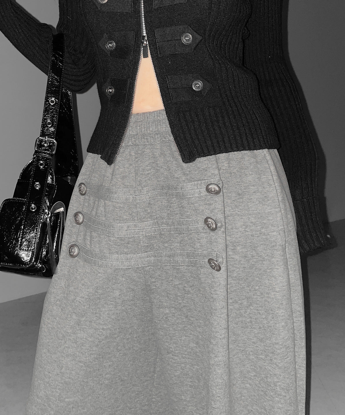 【 微起毛 】ナポレオンデザインボリュームワイドパンツ ／ napoleon design volume wide pants
