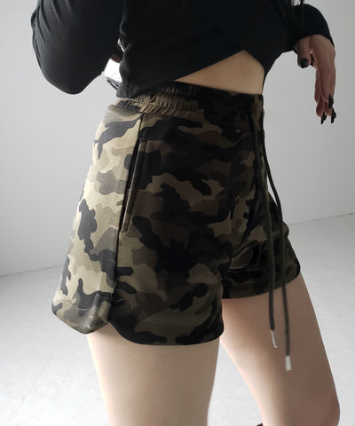 【 ２color 】ヴィンテージカモフラタイトショートパンツ ／ Vintage camouflage tight short pants