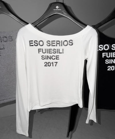 コンパクトロゴワンショルルーズロンT ／ compact logo one-Shoulder loose long-sleeve T-Shirt