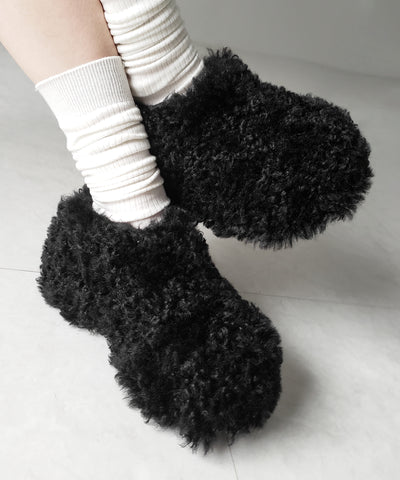 厚底テディボアサボサンダル ／ platform teddy boa sabo sandals