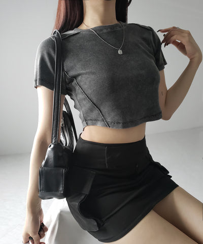ヴィンテージショートリブＴシャツ ／ sideline vintage short lib T-shirt