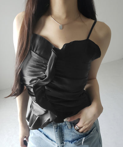 【 ２color 】オーガンジーボリュームフリルビスチェ ／ organdy volume Frill Bustier
